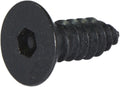 12 x 1 Tamper Resistant Hex Flat Head Socket Sheet Metal Screw Steel Black (5/32)