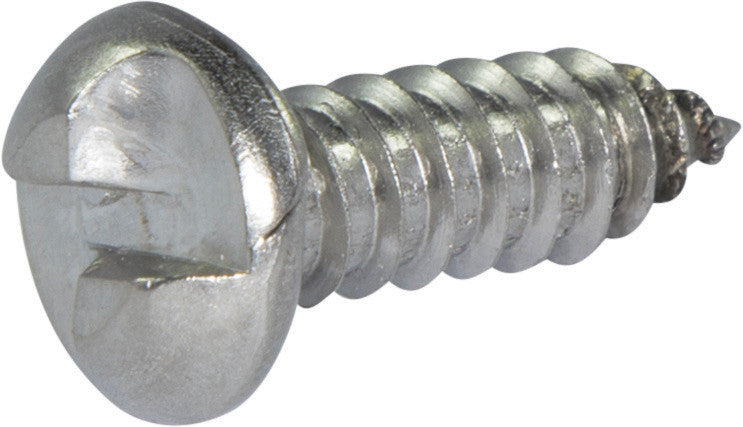 8 x 1 Tamper Resistant One Way Round Head Sheet Metal Screw 18-8 Stainless Steel