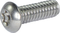 M6-1.00 x 60 Tamper Resistant Torx Button Head Machine Screw 18-8 Stainless Steel - Metric (T-27)