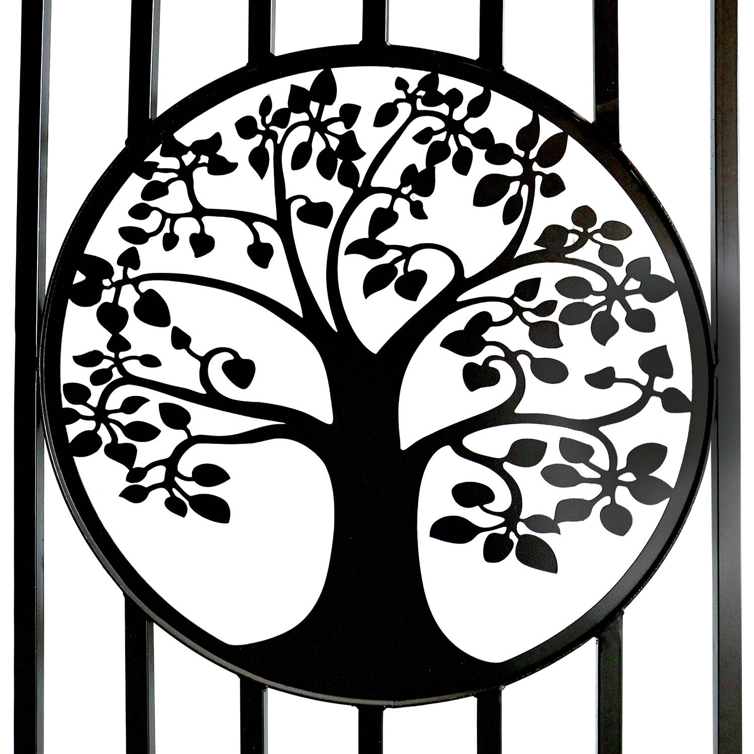 20x8 ft Steel Dual Swing Driveway Gate with Wider Goalposts