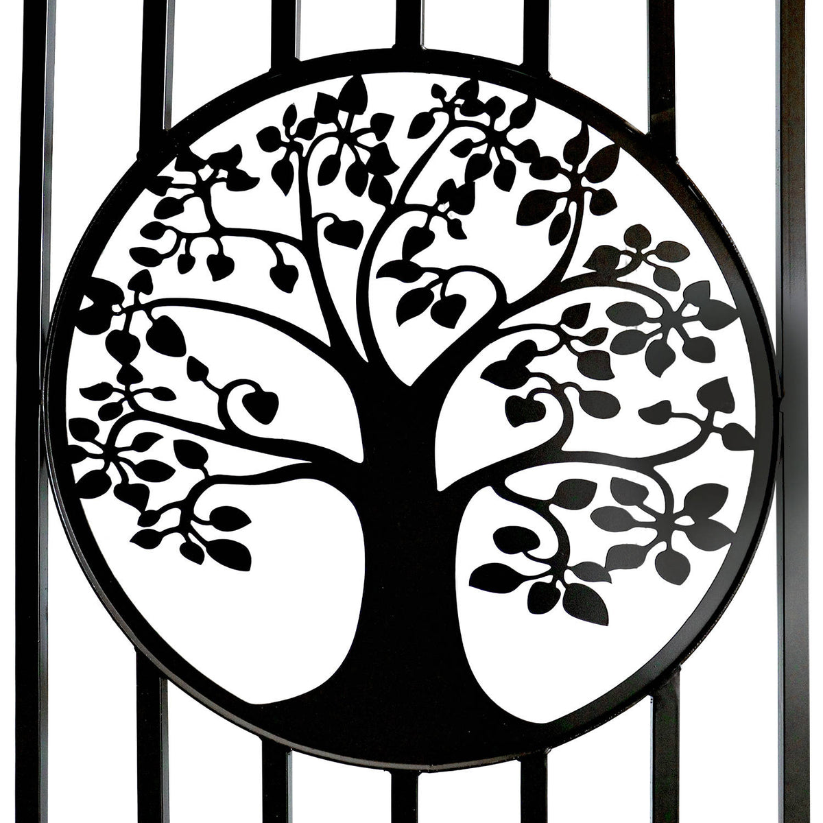 14x8 ft Steel Dual Swing Driveway Gate with Wider Goalposts