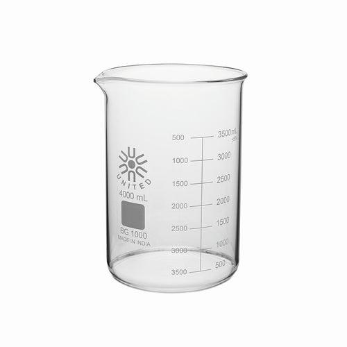 BEAKERS, LOW FORM, 4000ML, 1EA, 6CS