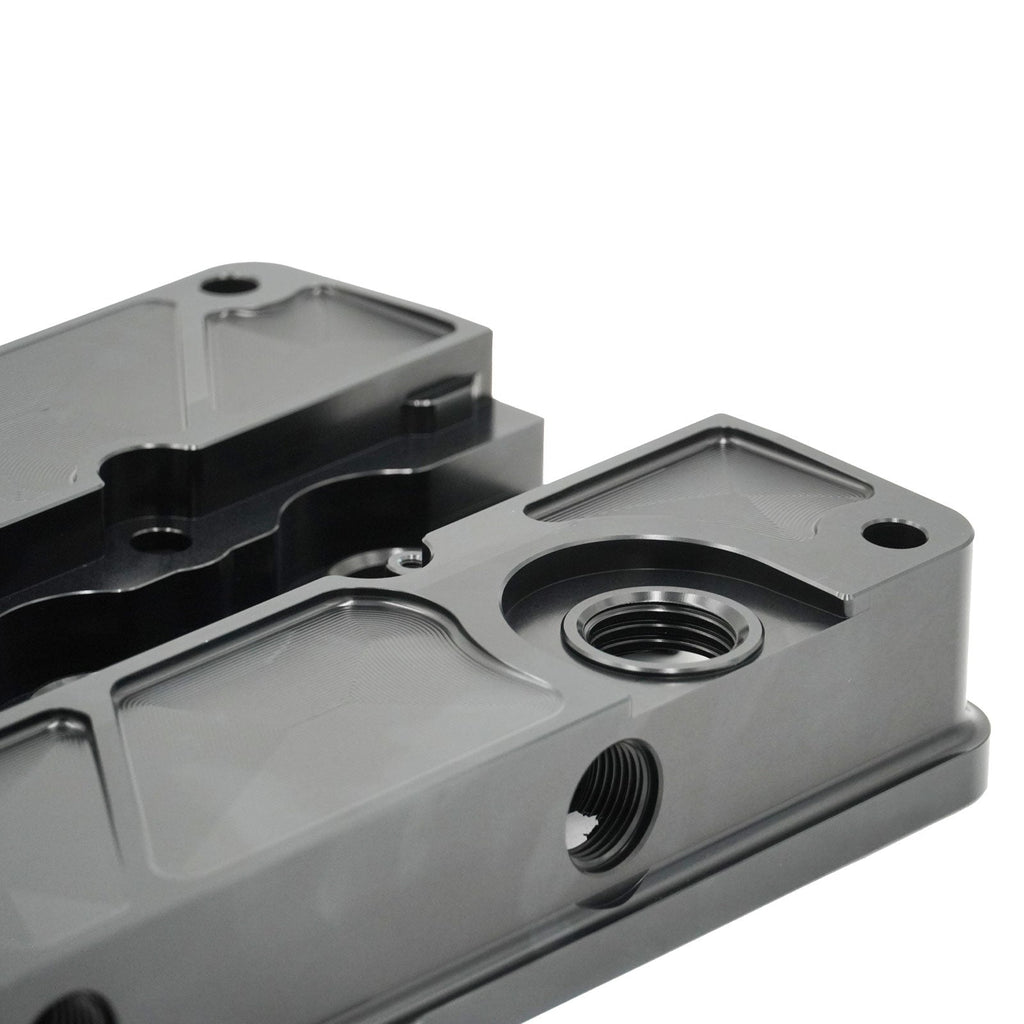 Billet B Series Vented Valve Cover Baffle B16 B18 AN10 For Honda Acura DOHC Vtec