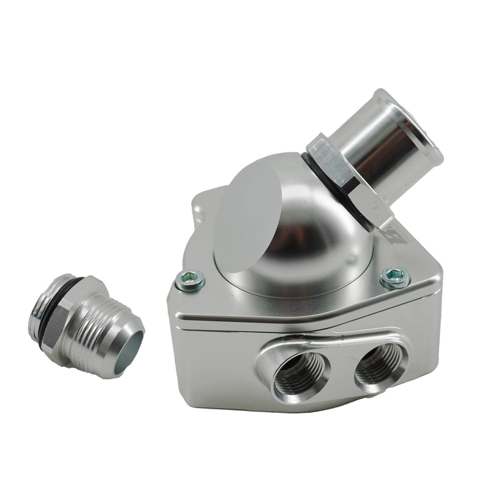 K20 K24 K Series Direct Water Pump Mount V2 Swivel Neck Thermostat Housing 16AN