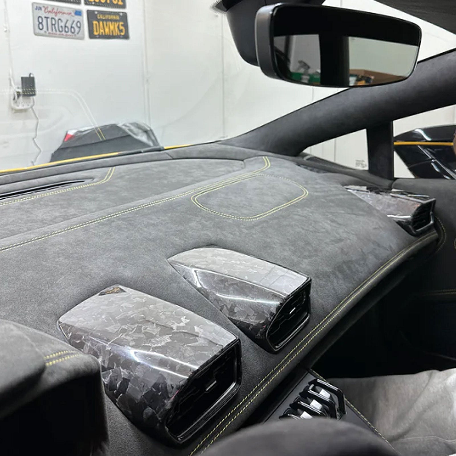 Carbon Fiber Air Vent AC Trim Replacement Set for Lamborghini Huracan