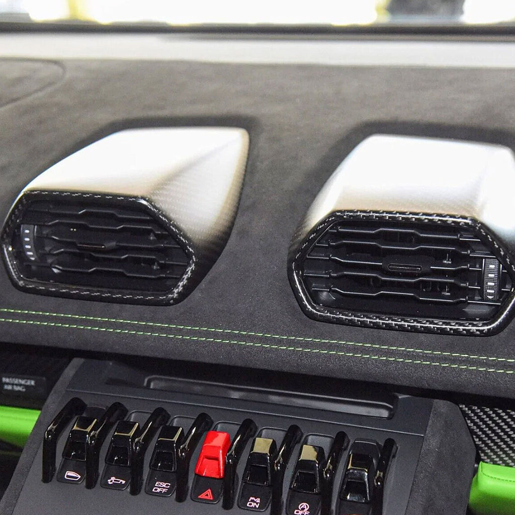 Carbon Fiber Air Vent AC Trim Replacement Set for Lamborghini Huracan