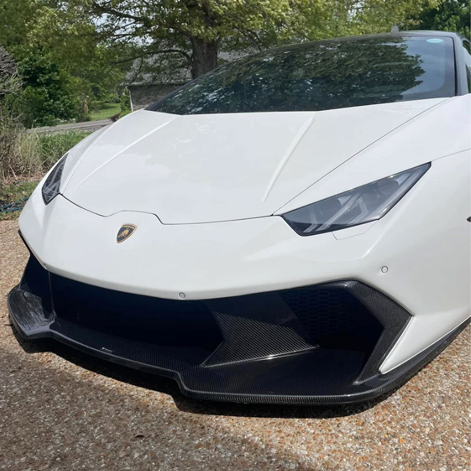 VRS Style Carbon Fiber Front Bumper for Lamborghini Huracan LP580 LP610 EVO Tecnica
