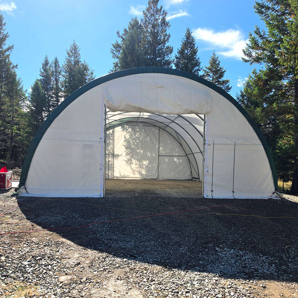 W30'xL40'xH15' Single Truss Arch Storage Shelter