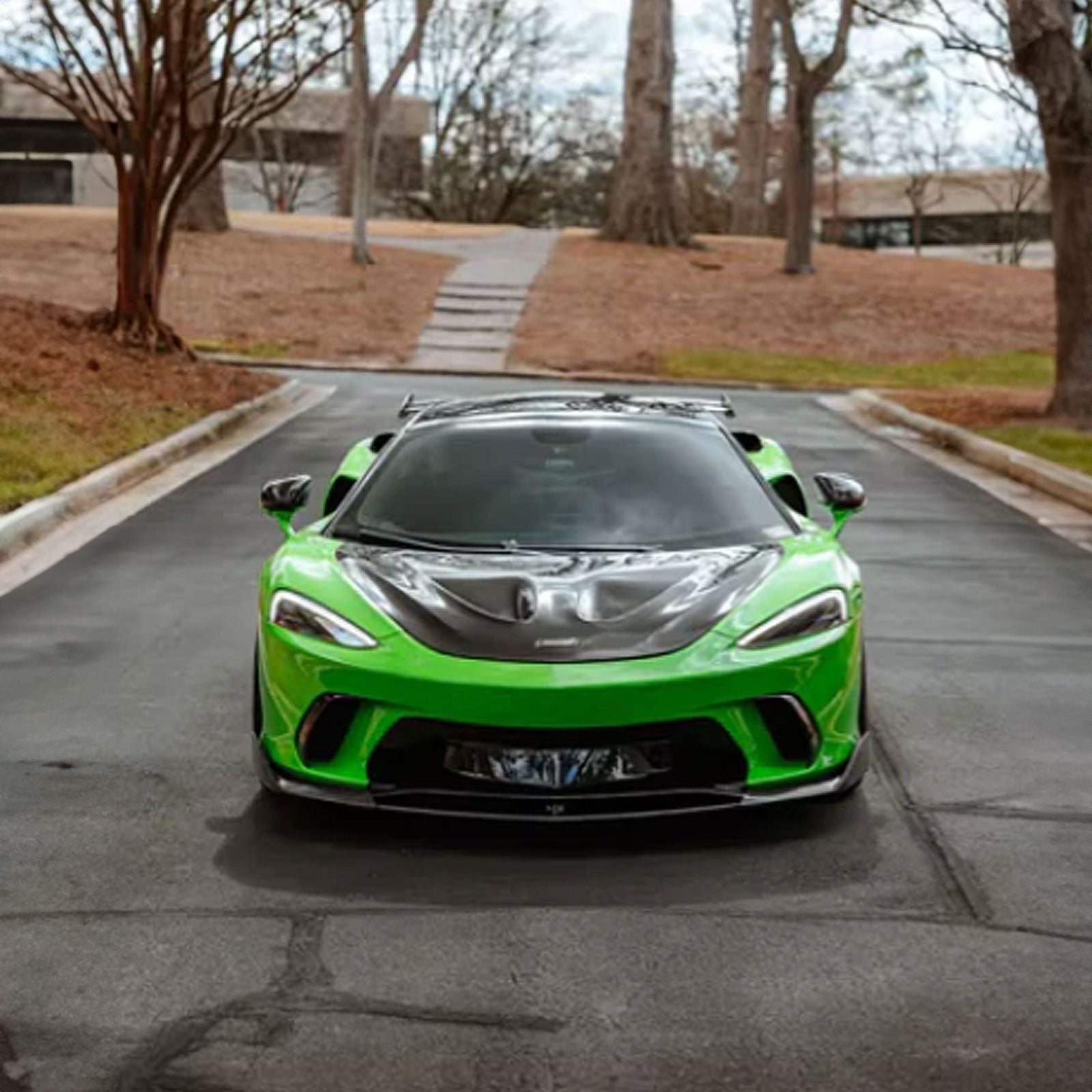W Style Carbon Fiber Front Bumper Lip for McLaren GT