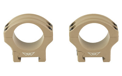 Warne HyperLite Rings |  30mm Low |  Matte Finish |  Flat Dark Earth |  Fits Picatinny