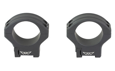 Warne HyperLite Rings |  30MM Medium |  Matte Finish |  Black |  Fits Tikka