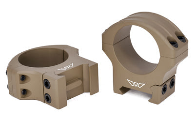 Warne HyperLite Rings |  30mm High |  Matte Finish |  Flat Dark Earth |  Fits Picatinny