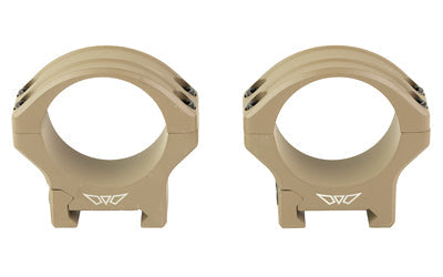 Warne HyperLite Rings |  34mm Low |  Matte Finish |  Flat Dark Earth |  Fits Picatinny