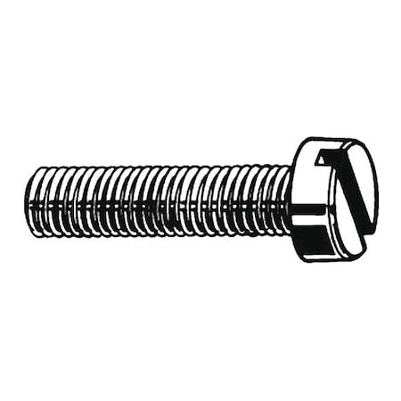 #2-56 x 3/4 in Slotted Pan Machine Screw, Plain 18-8 Stainless Steel, 100 PK