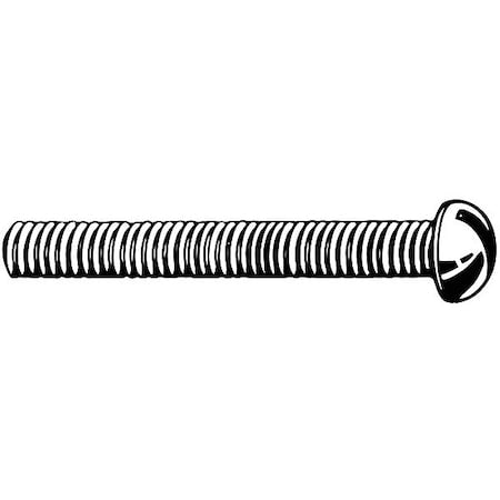 #10-24 x 1/2 in Slotted Round Machine Screw, Zinc Plated Steel, 100 PK