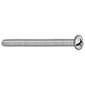 #10-32 x 2 in Combination Phillips/Slotted Round Machine Screw, Zinc Plated Steel, 100 PK