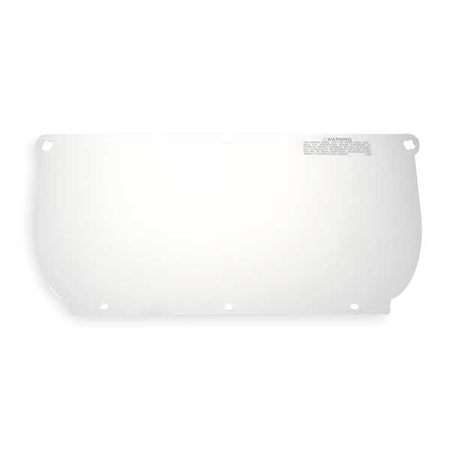 Face Shield Visor, Clear Visor, Polycarbonate, Uncoated Lens, Clear