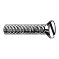 #8-32 x 1-1/4 in Slotted Flat Machine Screw, Plain 18-8 Stainless Steel, 100 PK