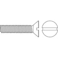 #10-32 x 1/4 in Slotted Flat Machine Screw, Zinc Plated Steel, 100 PK