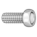 #6-32 x 1/2 in External Hex Hex Machine Screw, Zinc Plated Steel, 100 PK