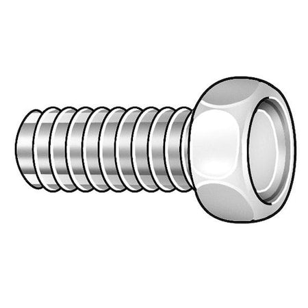 #6-32 x 1/2 in External Hex Hex Machine Screw, Zinc Plated Steel, 100 PK