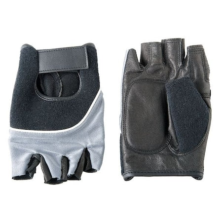 Anti-Vibration Gloves, L, Blk/BL/Silver, PR