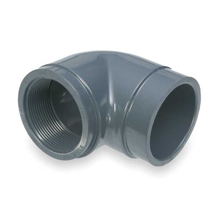 PVC Elbow, 90 Degrees, FNPT x Socket, 3 in Pipe Size