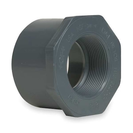 PVC Reducing Bushing, Spigot x FNPT, 2 in x 1 1/2 in Pipe Size
