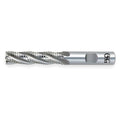 End Mill,Roughing,Co,1/4,4 FL,SGL Sq End
