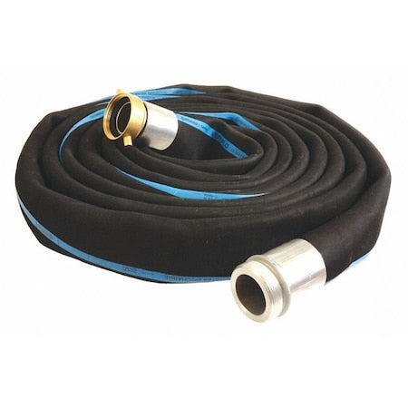 2" ID x 25 ft Rubber Water Discharge Hose BK
