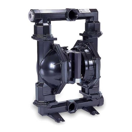 Double Diaphragm Pump, Stainless steel, Air Operated, Santoprene, 90 gpm GPM 200 Degrees F