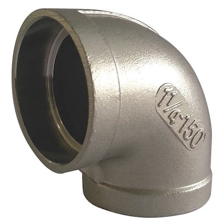 2 in 90 Degree Elbow, 316 Stainless Steel, Socket Weld, Class 150, ASTM A351, ANSI B16.5