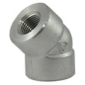 1 in FNPT 304 Stainless Steel 45 Degree Elbow, Class 3000