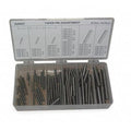 Taper Pin Assortment, Steel, Plain, 100 Pcs