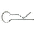 Bridge Cotter Pin, 1/8 in Dia, 3-1/8 in L, Steel, 10 PK