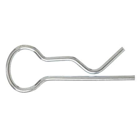 Bridge Cotter Pin, 1/8 in Dia, 3-1/8 in L, Steel, 10 PK