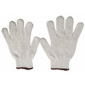 Knit Gloves, Cotton/Polyester, None Uncoated, Knit, Beige, S, 1 PR
