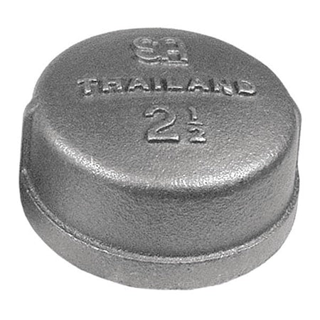 Cap Cap, 2-1/2" Pipe, FNPT, Malleable Iron, 150