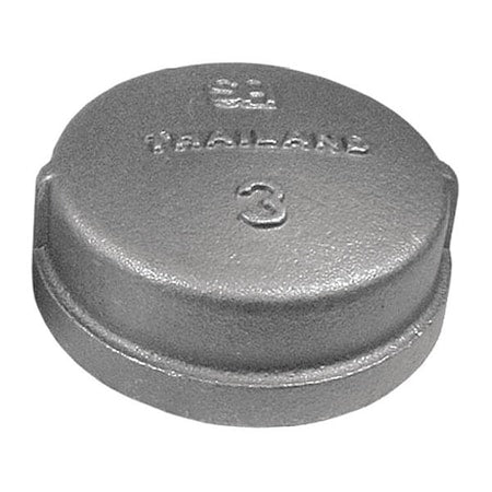 Cap Cap, 3" Pipe, FNPT, Malleable Iron, 150