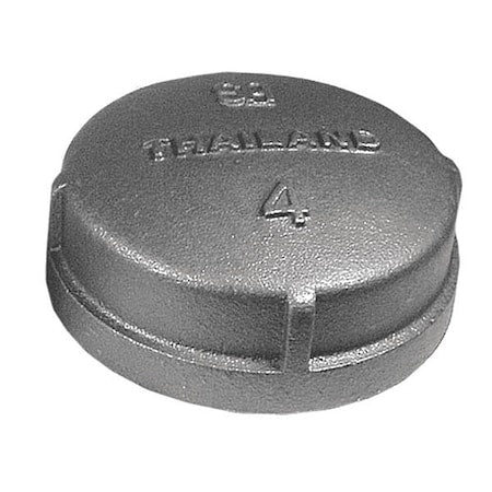 Cap Cap, 4" Pipe, FNPT, Malleable Iron, 150