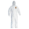 Liq Parti Covall Hood ZipFrnt Elas WrisAnkl WHT 4X 25/Cs
