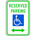Reserved Parking Parking Sign,18" x 12, R7-8D-12HA