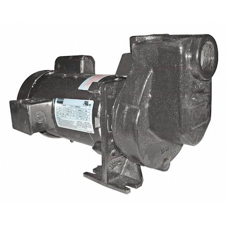 Centrifugal Pump, 1/2 hp, 115/208 to 230V AC, 1 Phase, 50 ft Max Head