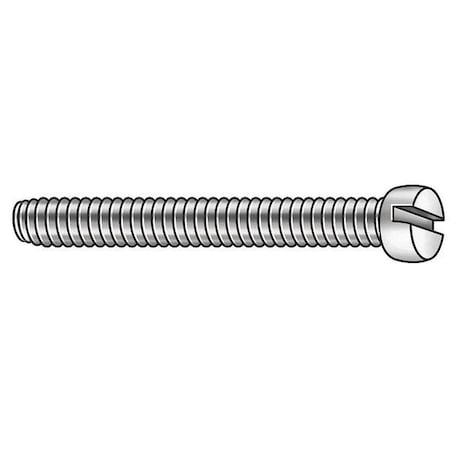 #2-56 x 7/8 in Slotted Fillister Machine Screw, Plain 18-8 Stainless Steel, 100 PK