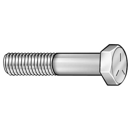 Grade 5, 1/4"-20 Hex Head Cap Screw, Chrome Plated Steel, 1-1/4 in L, 5 PK