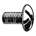 #8-32 x 3/8 in Slotted Truss Machine Screw, Plain 18-8 Stainless Steel, 100 PK