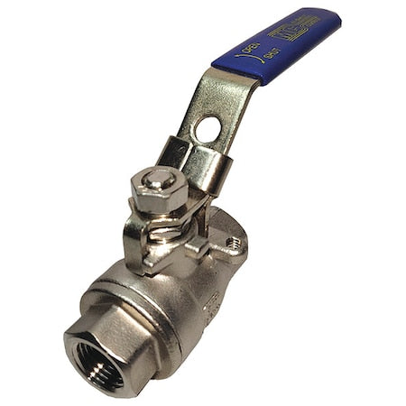 3/8" FNPT Stainless Steel Ball Valve Inline