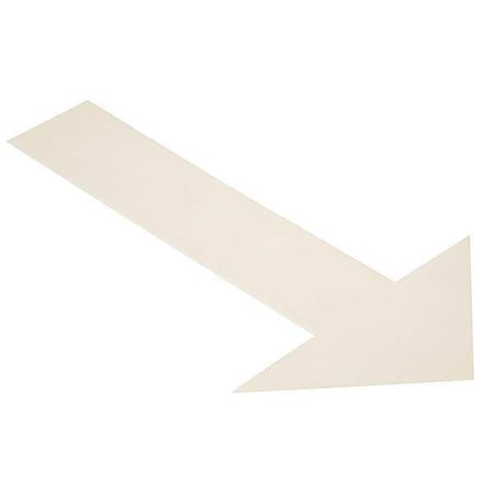 Arrow Tape Floor Marking Vinyl White, 6" W x 10" L, 50 mil Thick