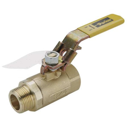 1/4" FNPT x MNPT Brass Ball Valve Inline