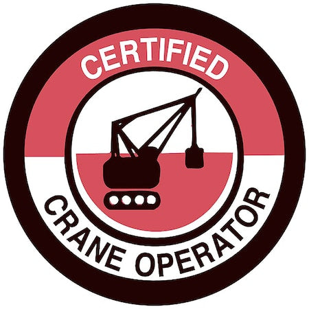 Hard Hat Emblem Labl,2in. dia.,Vinyl,PK4, 42293
